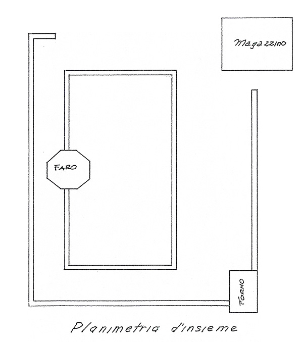 Isola d’Elba – Faro di Punta Polveraia Pianta principale
