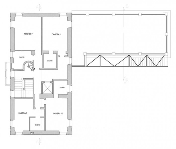 Monteleone di Fermo (FM) – Villa Felice Pianta principale