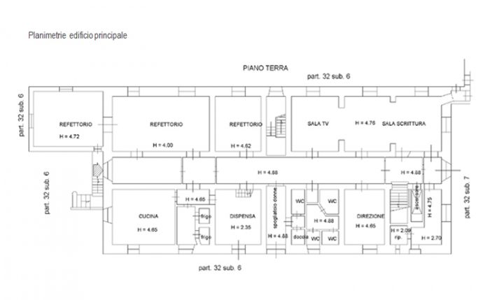 Poppi (AR) – Complesso edilizio ex RSA Pianta principale