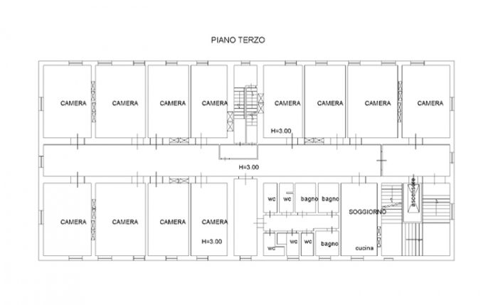 Poppi (AR) – Complesso edilizio ex RSA Pianta principale