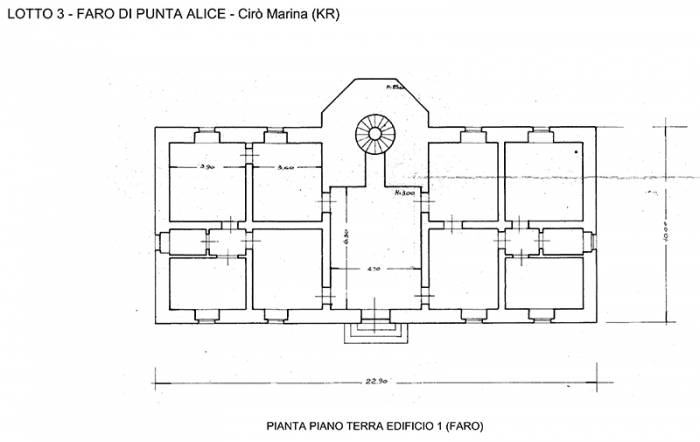 Cirò Marina (KR) – Faro di Punta Alice Pianta principale