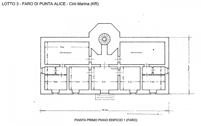 Cirò Marina (KR) – Faro di Punta Alice Pianta principale