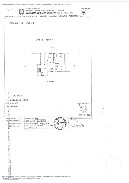 Santa Maria Imbaro (CH) – Complesso Mario Negri Sud Pianta principale