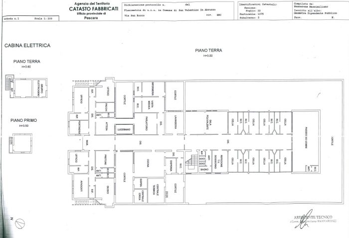 San Valentino in Abruzzo Citerione (PE) – ex Casa Mandamentale Pianta principale
