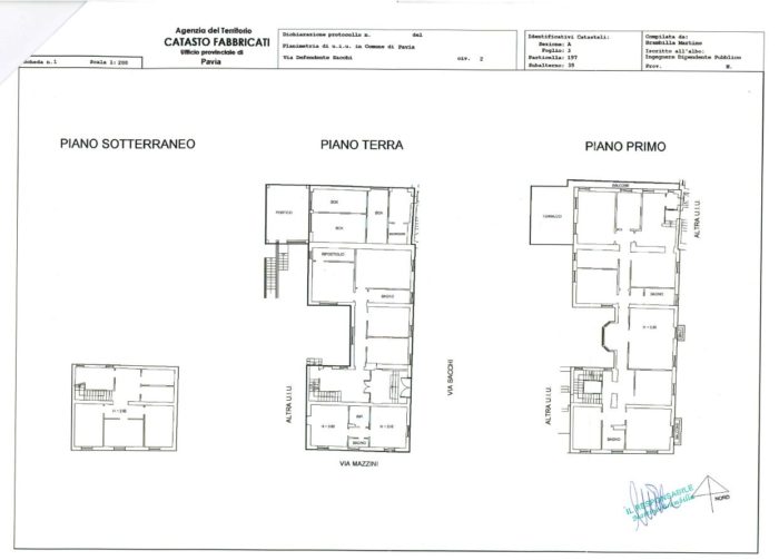 Pavia – La Dogana – Palazzina Alloggi Pianta principale