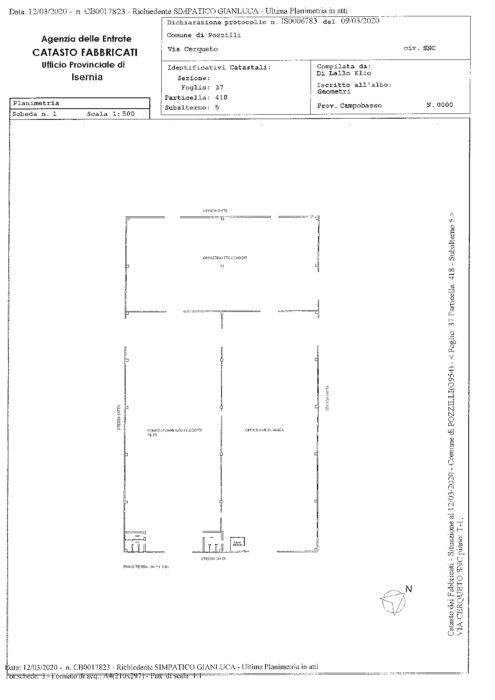 Pozzilli (IS) – Capannone industriale Pianta principale