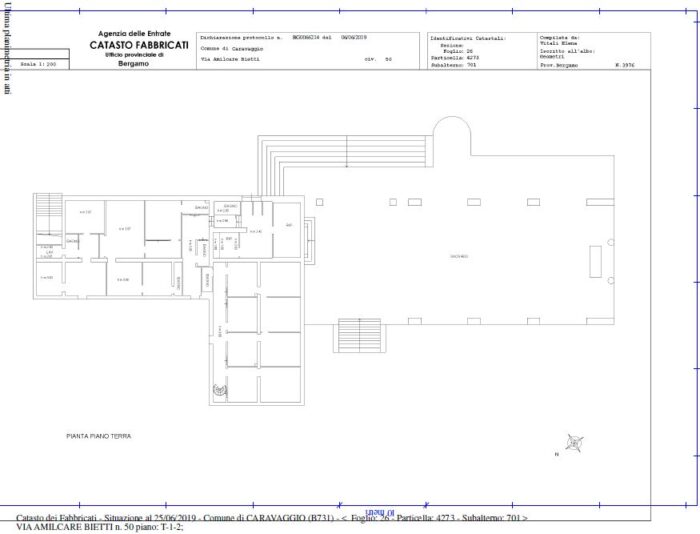 Caravaggio (BG) – Palazzo ex casa del fascio Pianta principale