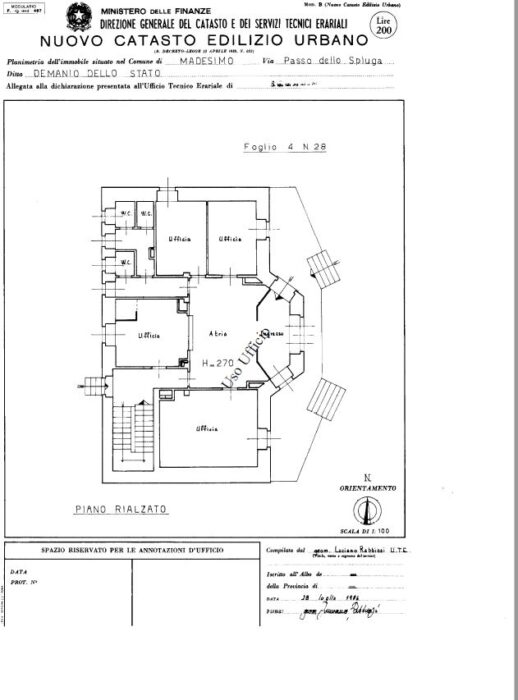 Madesimo (SO) – Ex Dogana Montespluga Pianta principale