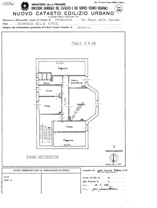 Madesimo (SO) – Ex Dogana Montespluga Pianta principale