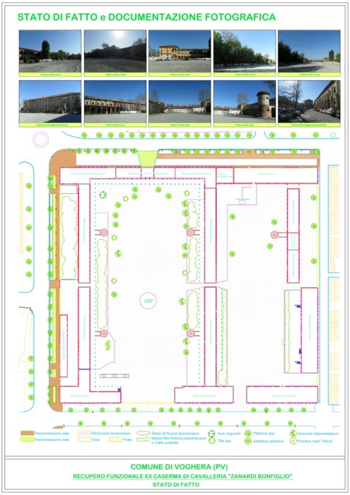 Voghera (PV) – Ex Caserma di Cavalleria “Zanardi Bonfiglio” Pianta principale