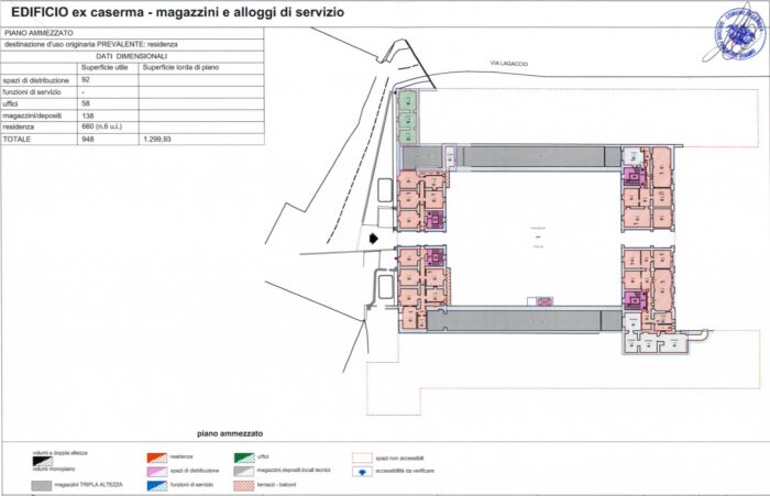 Genova – Caserma Gavoglio Pianta principale