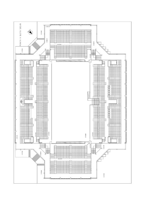 Caltanissetta – Palazzetto dello Sport “Palacarelli” Pianta principale