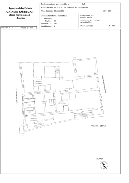 Lucignano (AR) – Ex Ospedale di S. Anna Pianta principale
