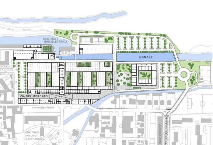 Fara Gera d’Adda (BG) – piano di recupero del Linificio Canapificio Nazionale Pianta principale