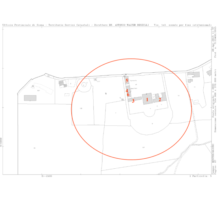 Monteriggioni (SI) – Villa Parigini Pianta principale