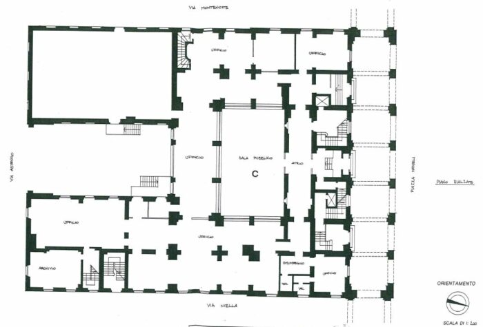SAVONA (SV)- PALAZZO EX BANCA NAZIONALE PIAZZA MAMELI N.1 Pianta principale