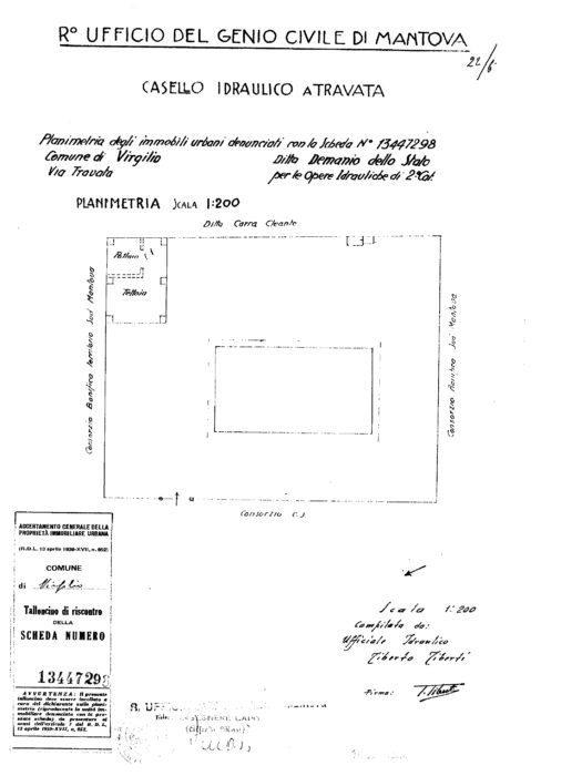 Borgo Virgilio (MA) – Ex Casello Idraulico del Complesso Idrovoro della Travata Pianta principale