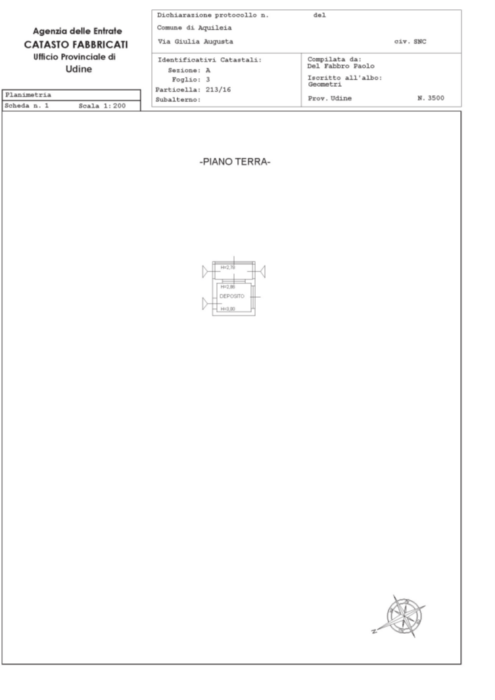 Aquileia (UD) – Ex Caserma Brandolin Pianta principale