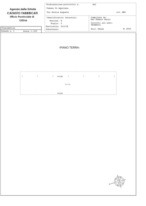 Aquileia (UD) – Ex Caserma Brandolin Pianta principale