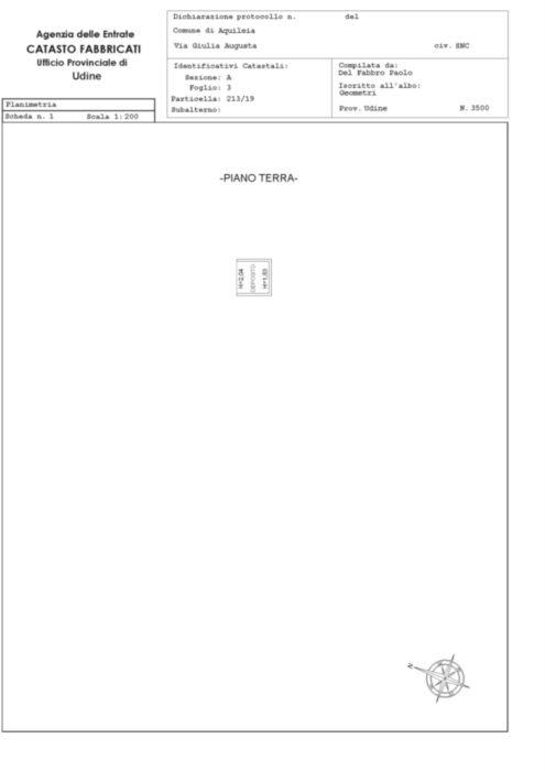 Aquileia (UD) – Ex Caserma Brandolin Pianta principale