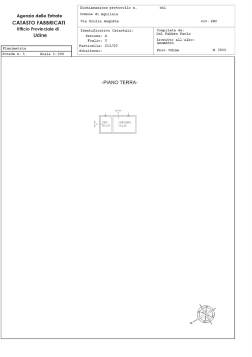 Aquileia (UD) – Ex Caserma Brandolin Pianta principale