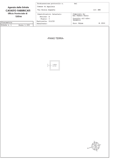 Aquileia (UD) – Ex Caserma Brandolin Pianta principale