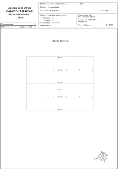 Aquileia (UD) – Ex Caserma Brandolin Pianta principale