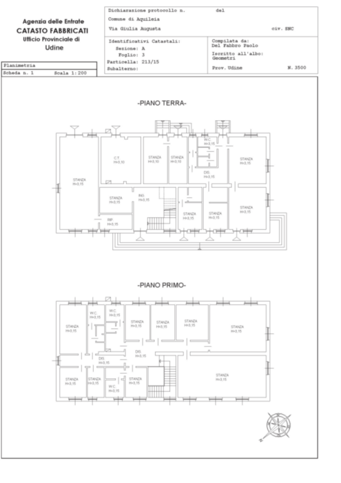 Aquileia (UD) – Ex Caserma Brandolin Pianta principale