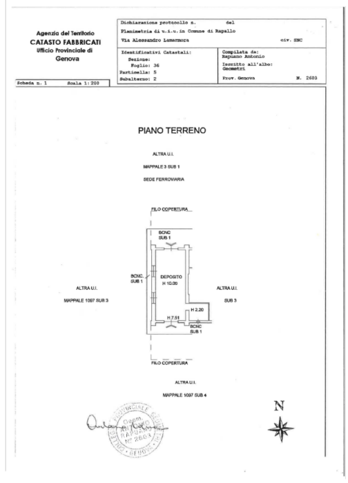 Rapallo (GE) – Former Railway Station Warehouse floorplan