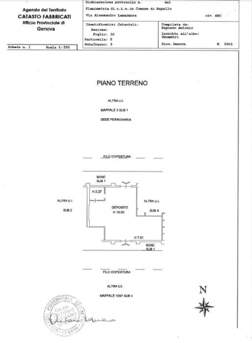 Rapallo (GE) – Former Railway Station Warehouse floorplan