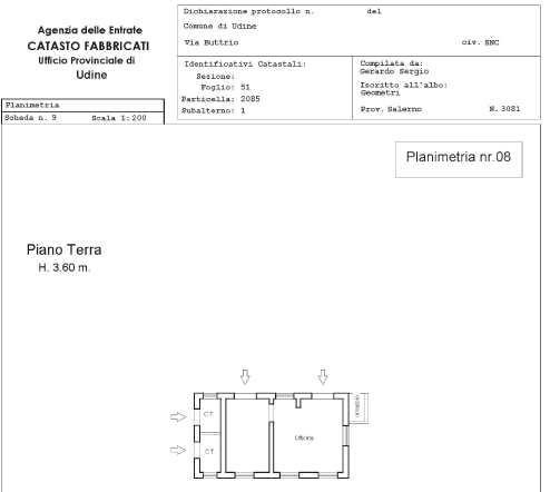Udine (UD) – Ex O.M.R. Pianta principale