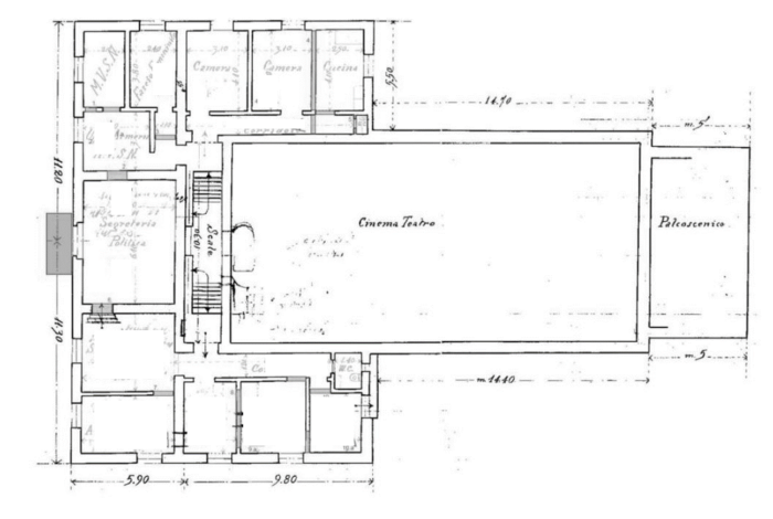 Roma (RM) – Casa del Fascio Settecamini Pianta principale