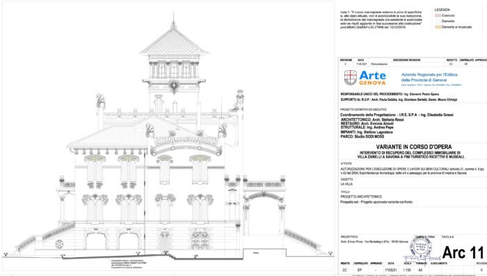 Savona (SV) – Villa Zanelli Pianta principale