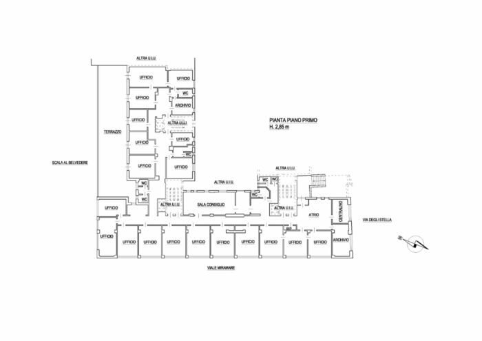 Trieste (TS) – Portion of Building in Viale Miramare no. 9 floorplan