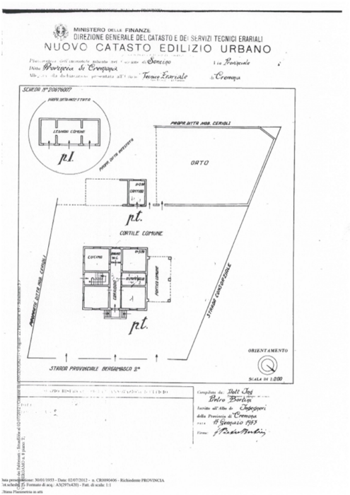 Soncino (CR) – Casa Cantoniera Pianta principale