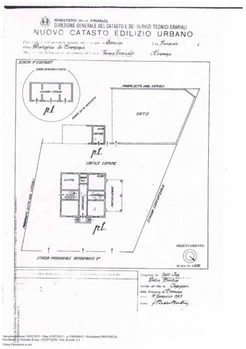 Soncino (CR) – Casa Cantoniera Pianta principale