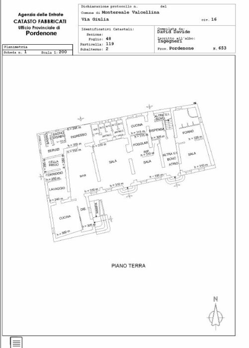 Montereale Valcellina (PN) – Villa Tonon floorplan