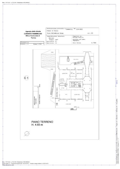 TORINO (TO) – Lotto UMIA-3 “CENTRO DEL DESIGN” Pianta principale