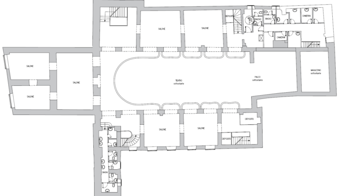Rome – “Salone Margherita” Theatre floorplan