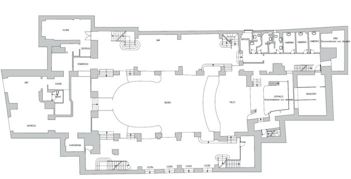 Rome – “Salone Margherita” Theatre floorplan