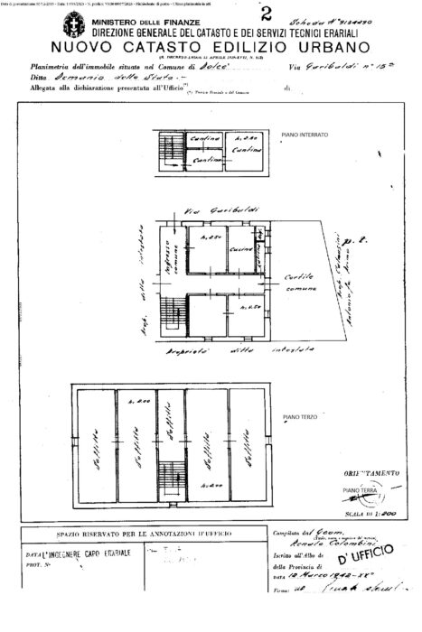 Dolcè (VR) – Ex Padiglione Ufficiali Pianta principale