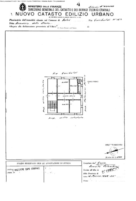 Dolcè (VR) – Ex Padiglione Ufficiali Pianta principale