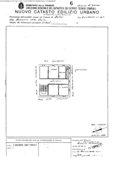 Dolcè (VR) – Ex Padiglione Ufficiali Pianta principale