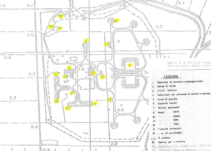 Aquileia e Fiumicello-Villa Vicentina (UD) – Ex Sito Artiglieria Contraerea Hawk 2 Pianta principale