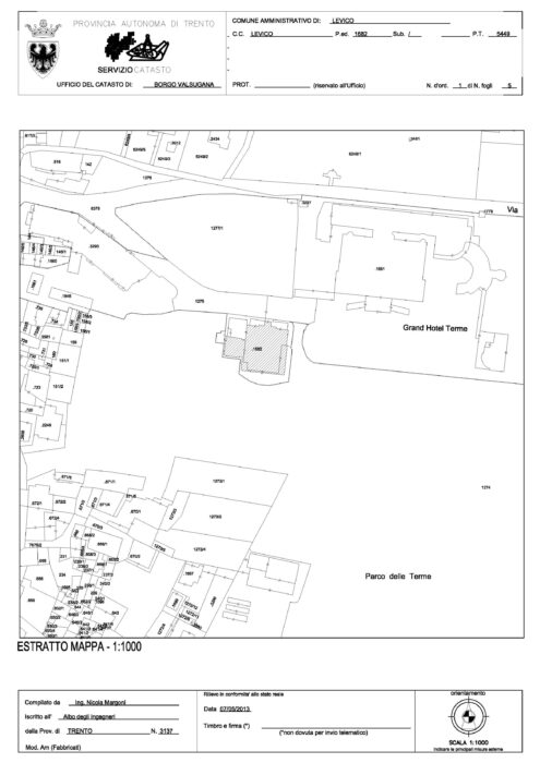 Levico Terme (TN) – Grand Hotel Imperial Pianta principale