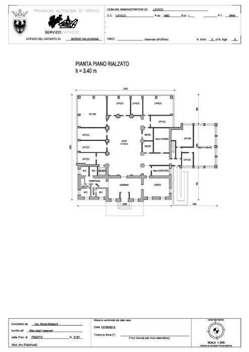 Levico Terme (TN) – Grand Hotel Imperial Pianta principale