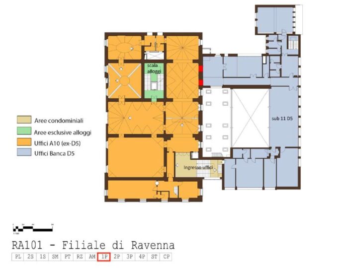RAVENNA (RA) – Edificio cielo-terra in Via Raul Gardini, 13 – Via Arnaldo Guerrini, 11 Pianta principale