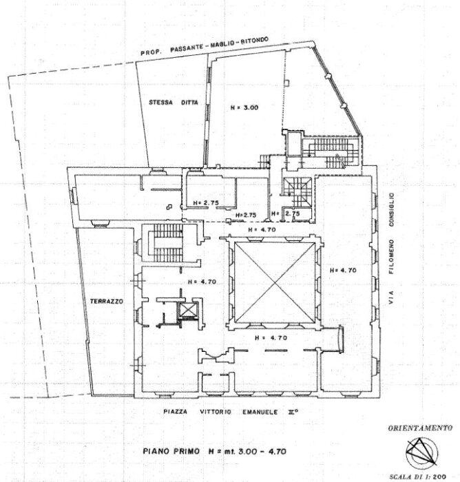 BRINDISI (BR) – Edificio cielo-terra in Piazza Vittorio Emanuele II n. 4 Pianta principale