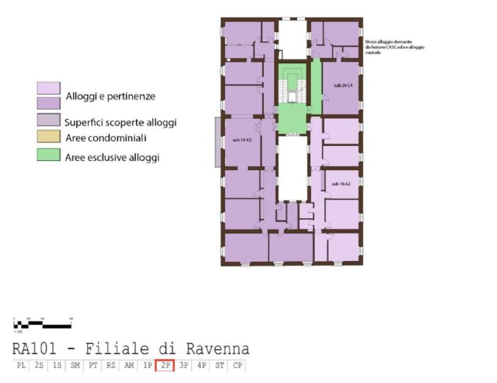 RAVENNA (RA) – Edificio cielo-terra in Via Raul Gardini, 13 – Via Arnaldo Guerrini, 11 Pianta principale