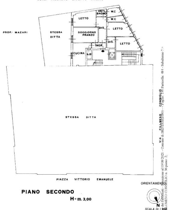 BRINDISI (BR) – Edificio cielo-terra in Piazza Vittorio Emanuele II n. 4 Pianta principale